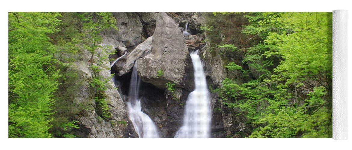 Waterfall Yoga Mat featuring the photograph Bash Bish Falls in Spring by John Burk
