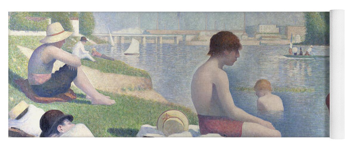 Bathers At Asnieres Yoga Mat featuring the painting Bathers at Asnieres by Georges Seurat