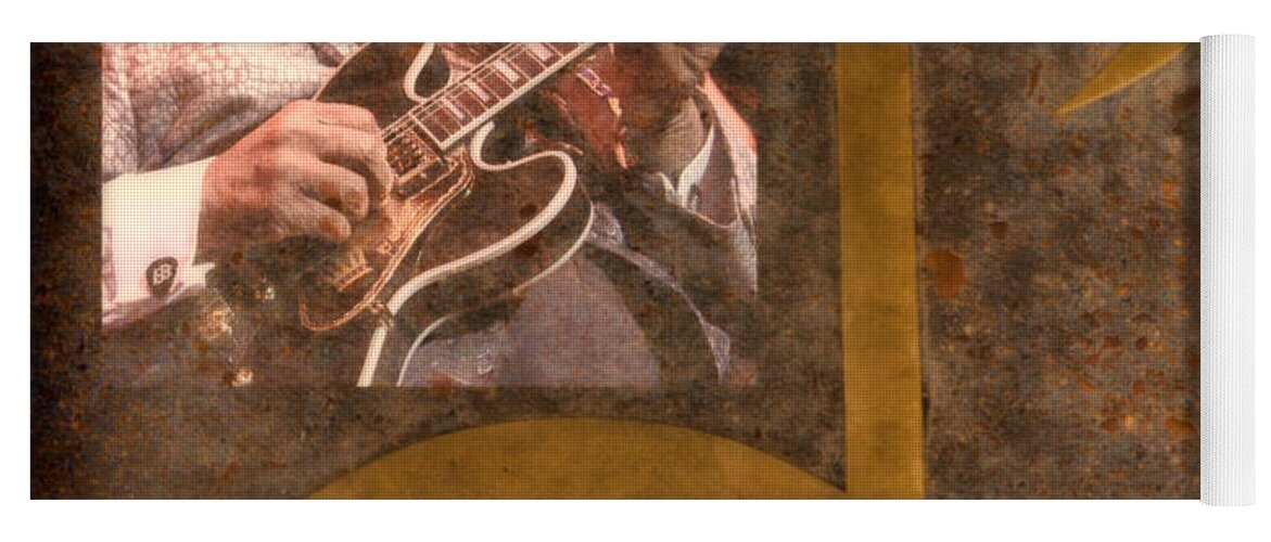 Jazz Yoga Mat featuring the photograph BB King Note by Donna Greene