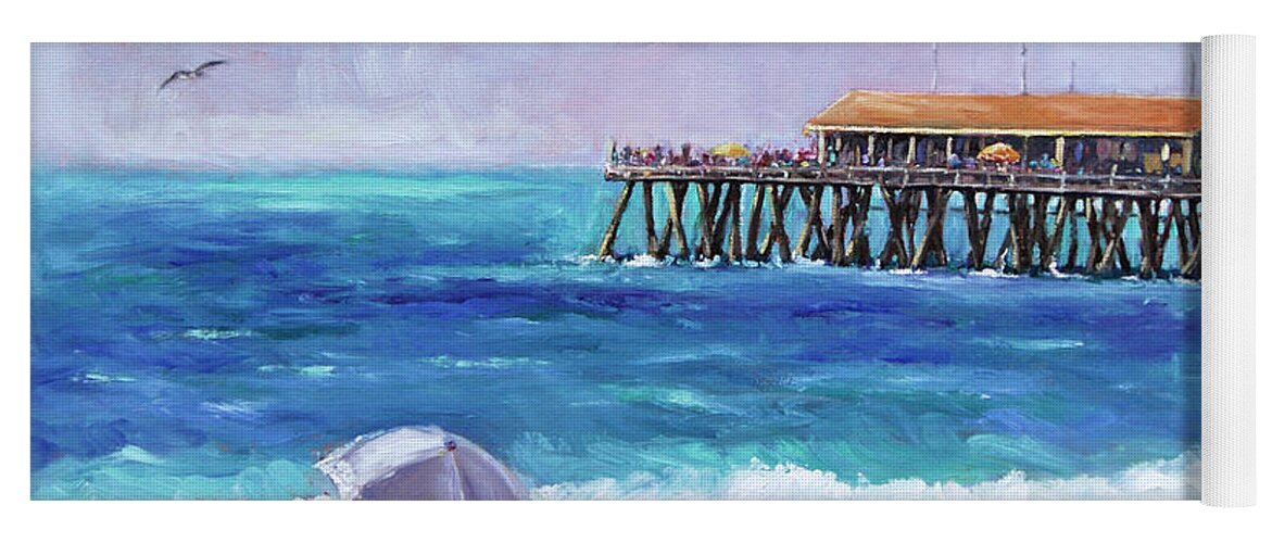 California Artist Yoga Mat featuring the painting Beach Day by Jennifer Beaudet
