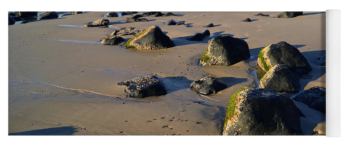 Sand Yoga Mat featuring the photograph Beach Stones I by Cassandra Buckley
