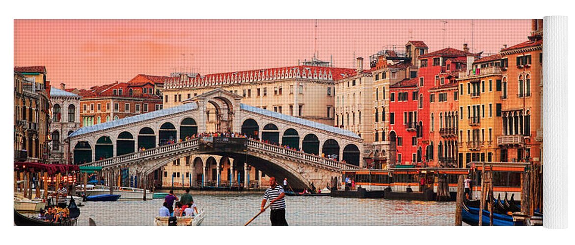 Canal Grande Yoga Mat featuring the photograph La Bella Canal Grande by Inge Johnsson