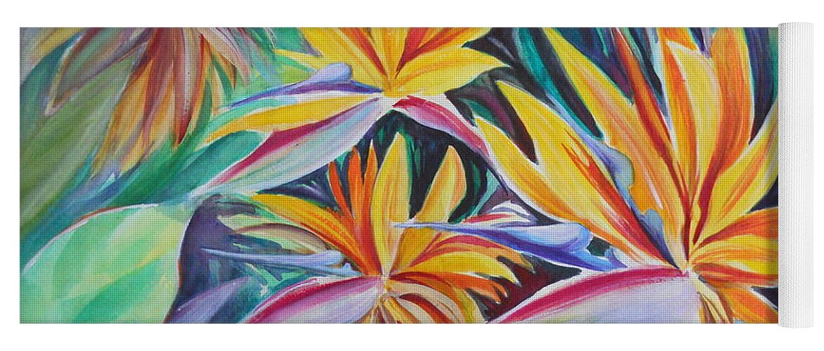 Birds Of Paradise Yoga Mat featuring the painting Birds of Paradise by Summer Celeste