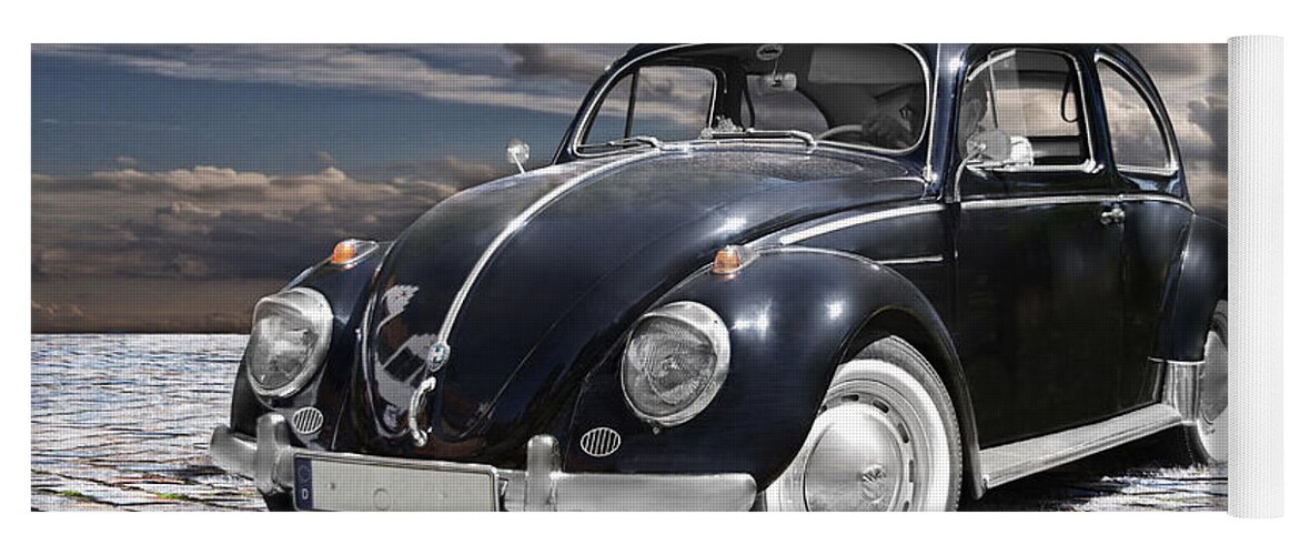 Car Yoga Mat featuring the photograph Black Old Beetle by Joachim G Pinkawa