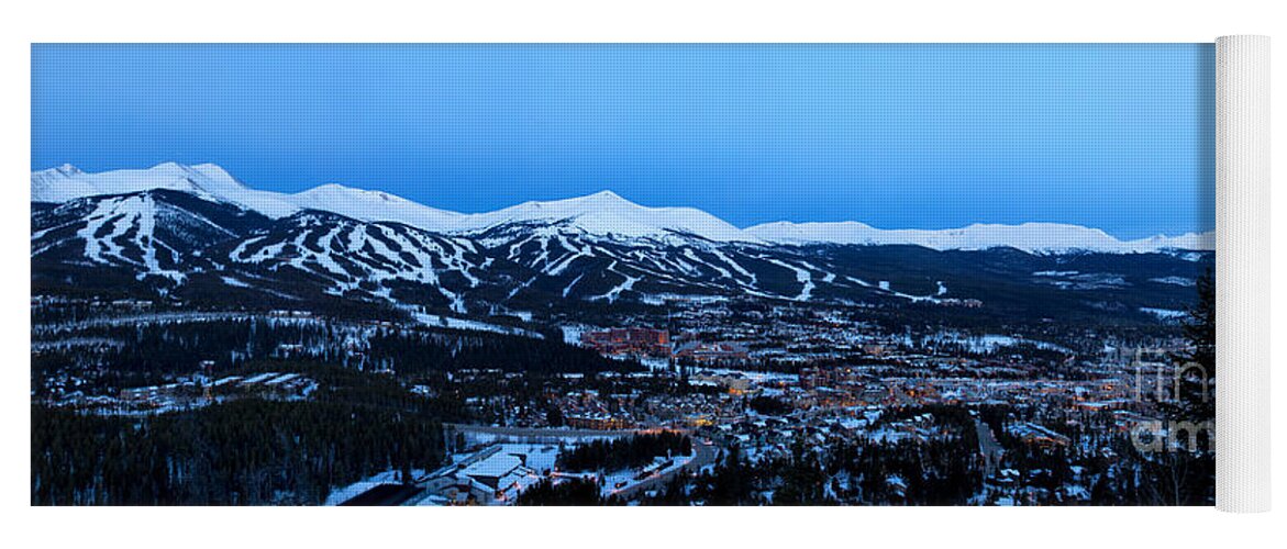 Breckenridge Yoga Mat featuring the photograph Blue Hour in Breckenridge by Ronda Kimbrow