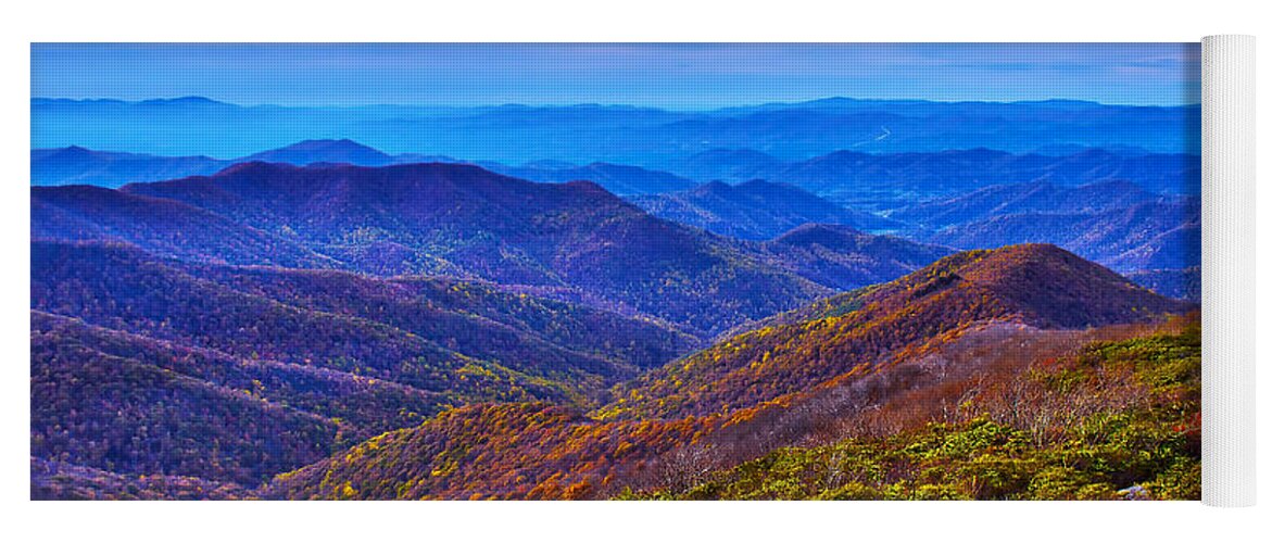  America Yoga Mat featuring the photograph Blue Ridge Parkway by Alex Grichenko