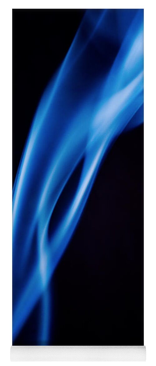 Smoke Abstract Yoga Mat featuring the photograph Blue Smoke abstract by Michalakis Ppalis
