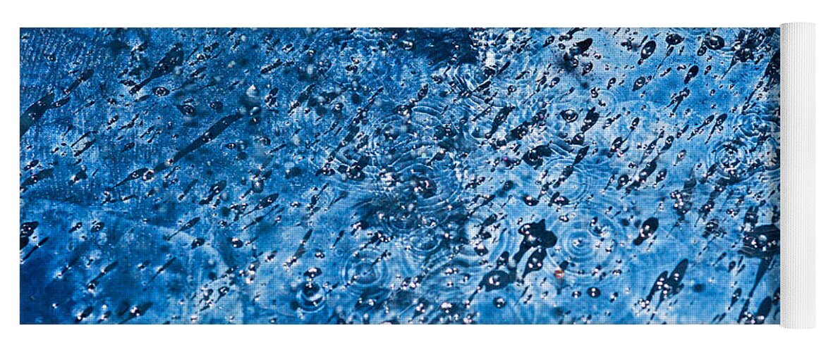 Abstract Yoga Mat featuring the photograph Blue Splash by Crystal Wightman