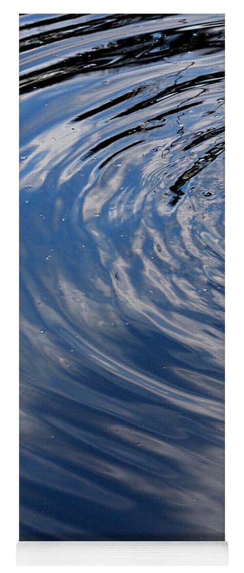 Water Yoga Mat featuring the photograph Blue Water Ripples by Nancy Mueller