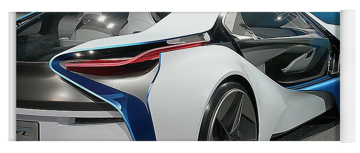 Bmw Yoga Mat featuring the photograph BMW I8 vision VL by Stefano Senise