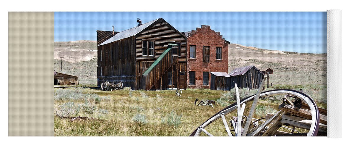 Old West Yoga Mat featuring the photograph Bodie Ghost Town 3 - Old West by Shane Kelly