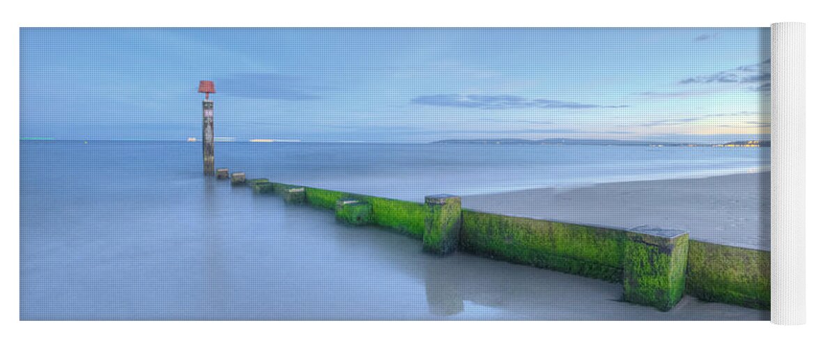 Yhun Suarez Yoga Mat featuring the photograph Bournemouth Beach Sunset by Yhun Suarez