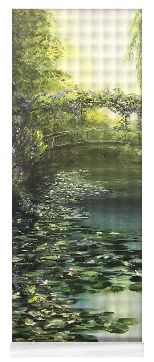 Impressionist Yoga Mat featuring the painting Bridge at Giverny by Lizzy Forrester
