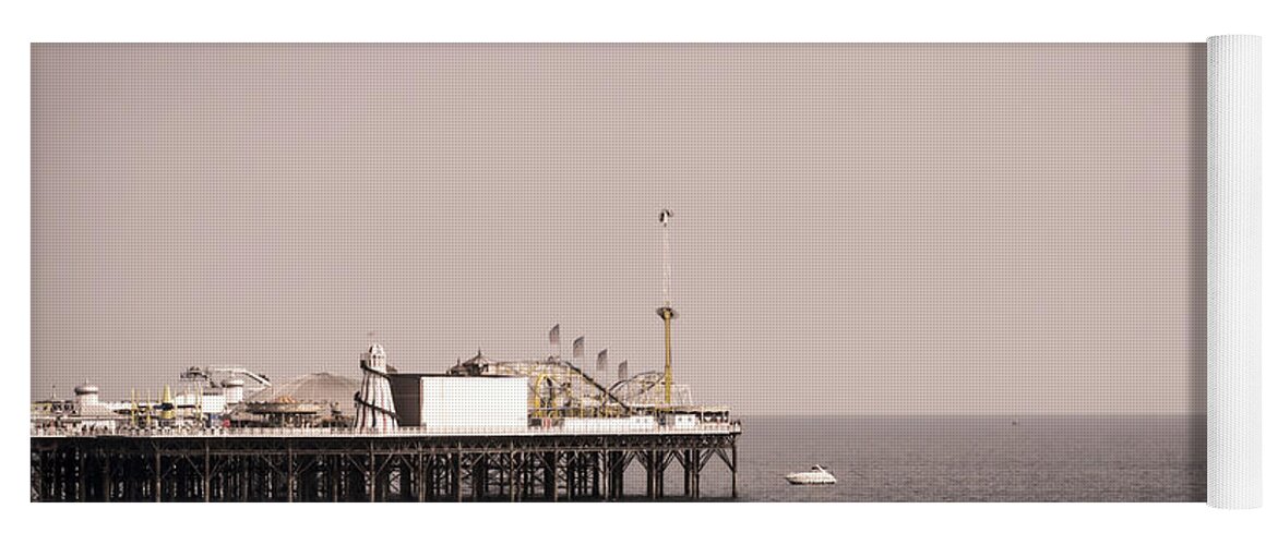Brighton Yoga Mat featuring the photograph Brighton Pier by Heather Applegate
