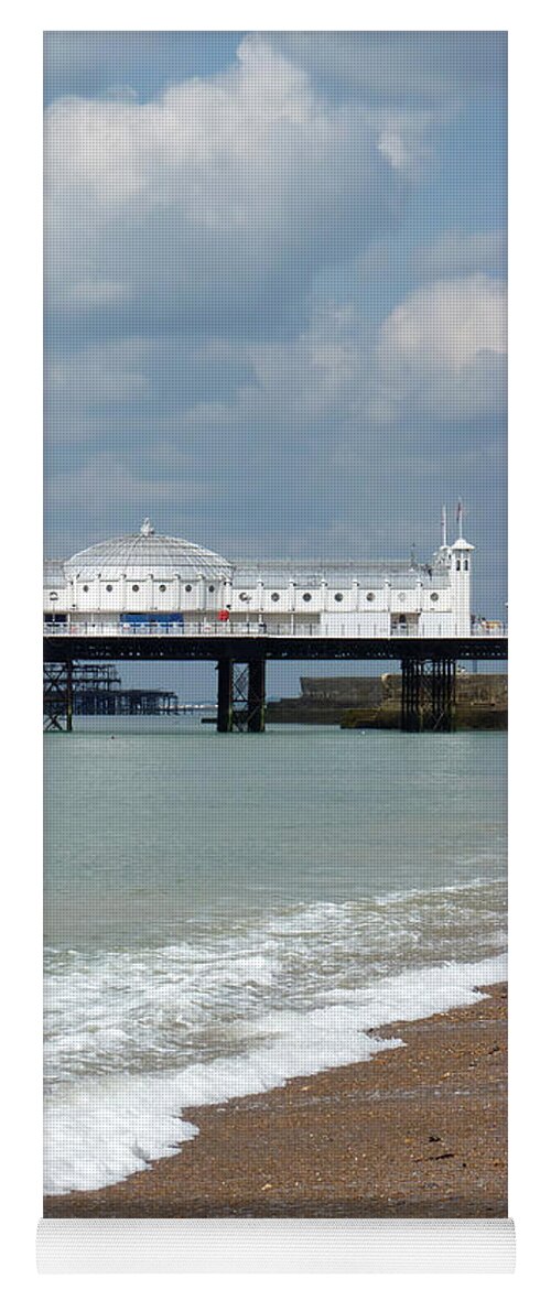 Brighton Yoga Mat featuring the photograph Brighton Pier, Sussex, England by Phil Banks