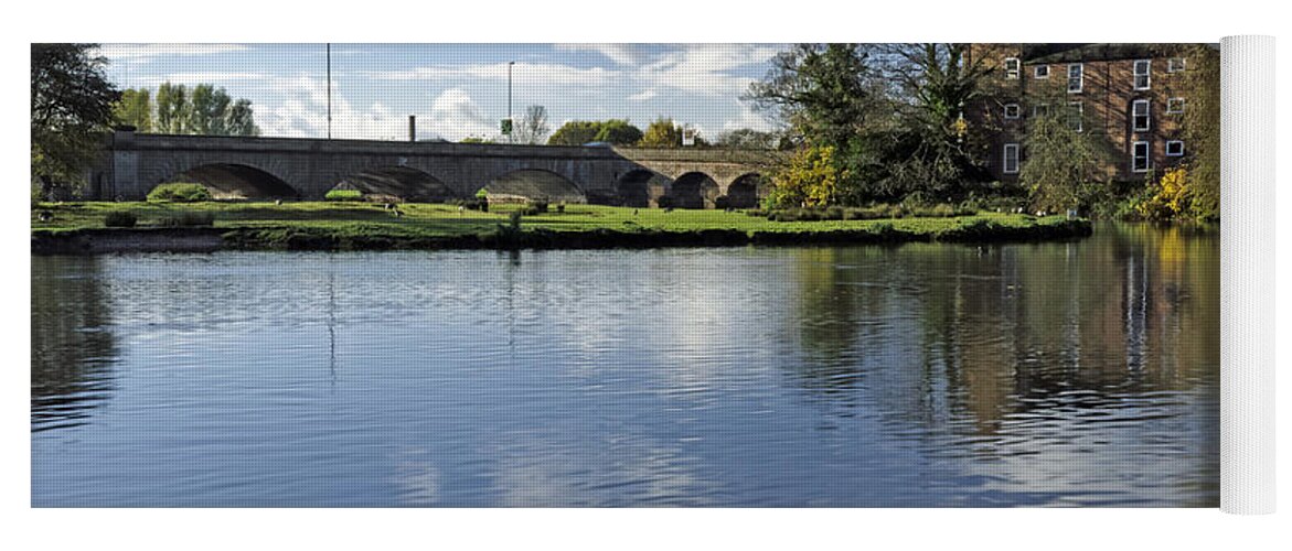 Britain Yoga Mat featuring the photograph Burton Bridge and The River Trent by Rod Johnson