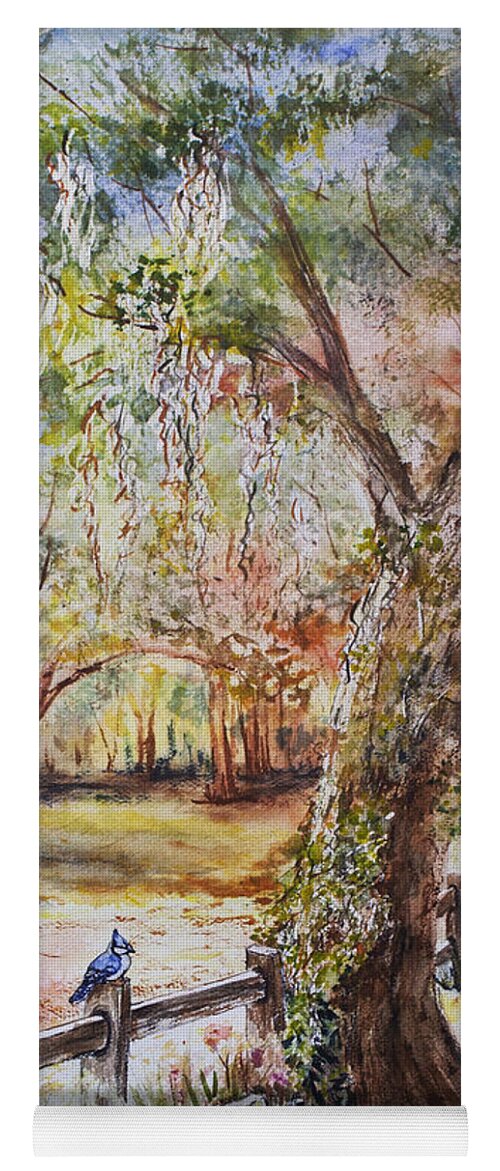 Watercolor Yoga Mat featuring the painting Bushnell Morning by Janis Lee Colon