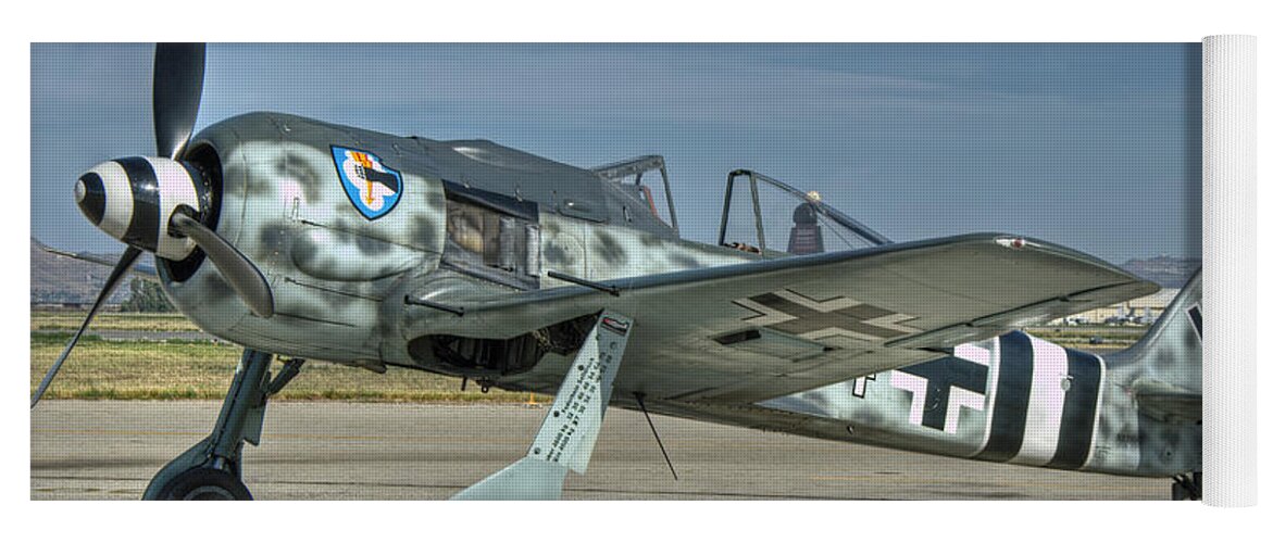 Fw190 Yoga Mat featuring the photograph Butcher Bird by Jeff Cook