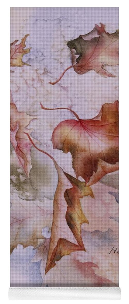 Canadian Maple Leaves Yoga Mat featuring the painting Canadian Maple by Heather Gallup