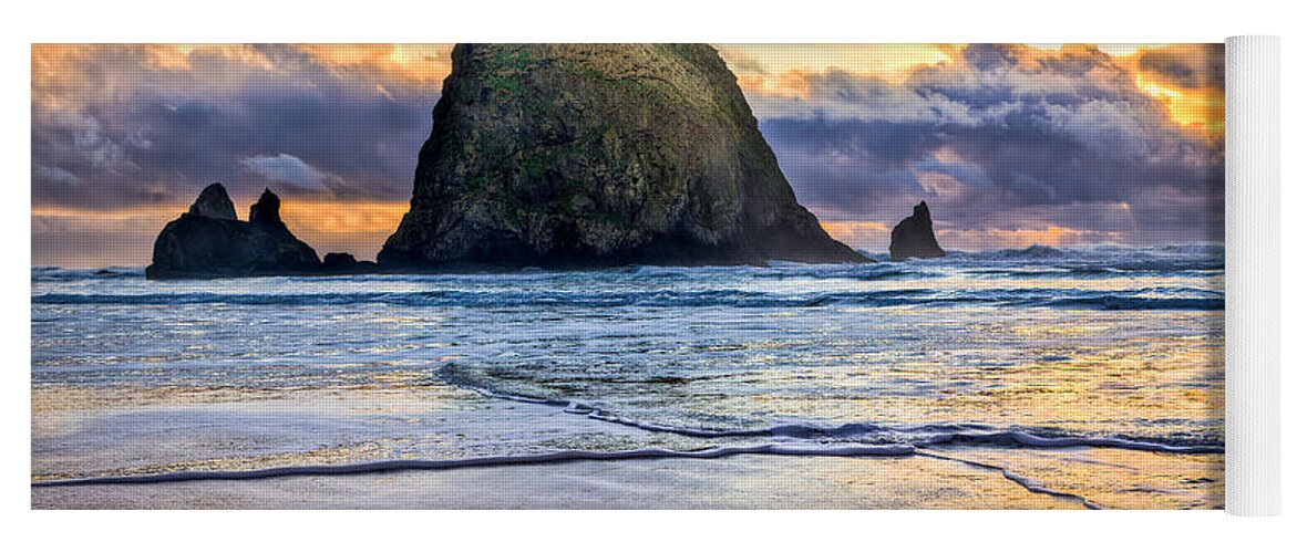 Oregon Yoga Mat featuring the photograph Cannon Beach by Niels Nielsen