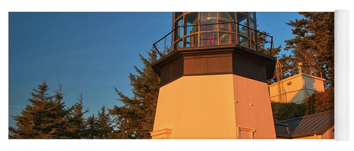 Cape Meares Yoga Mat featuring the photograph Cape Meares Lighthouse Complex by Adam Jewell