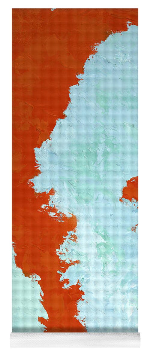 Abstract Yoga Mat featuring the painting Caribbean Cay by Tamara Nelson