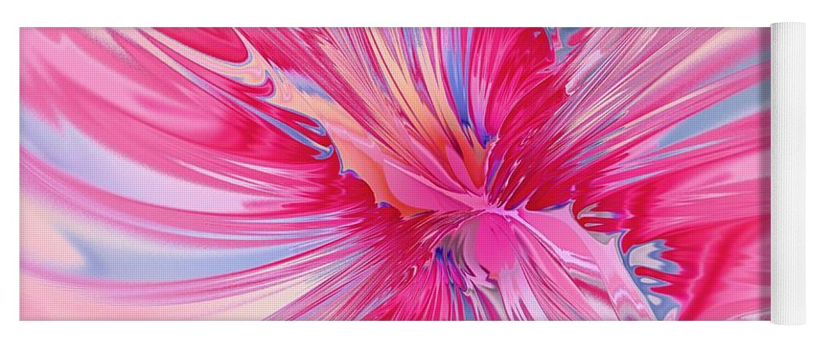 Carnation Yoga Mat featuring the digital art Carnation Pink by Anastasiya Malakhova