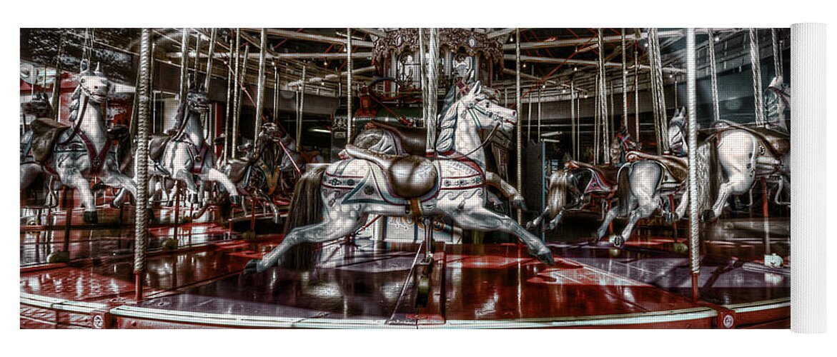 Carousel Yoga Mat featuring the photograph Carousel by Wayne Sherriff