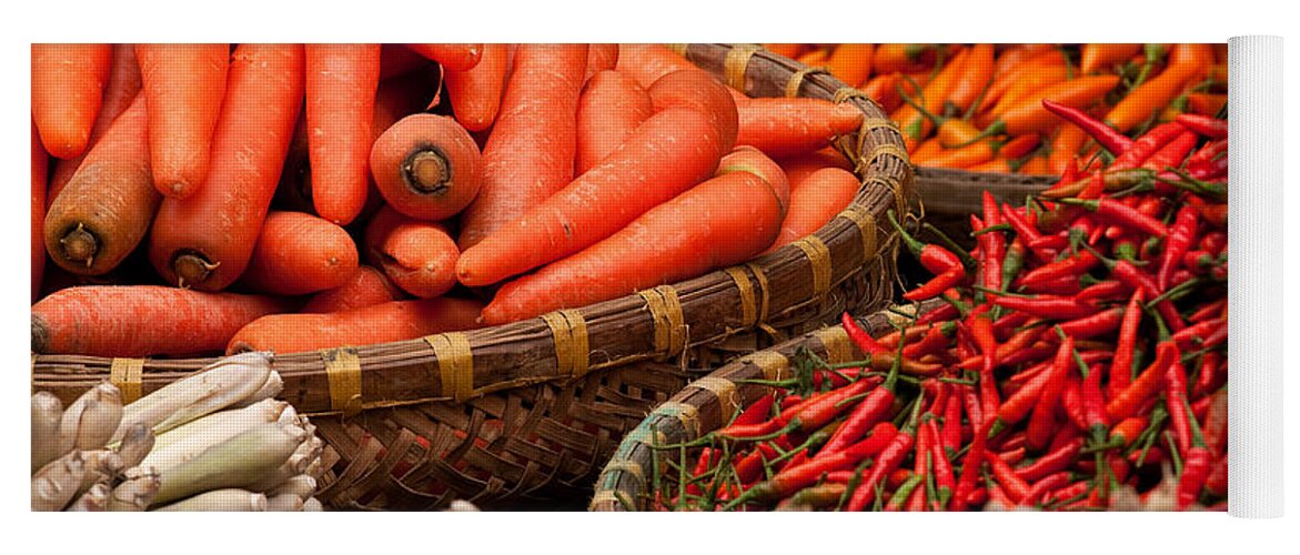 Basket Yoga Mat featuring the photograph Carrots 02 by Rick Piper Photography