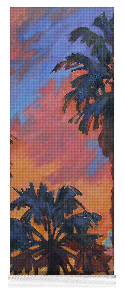 Casa Tecate Yoga Mat featuring the painting Casa Tecate Sunrise by Diane McClary