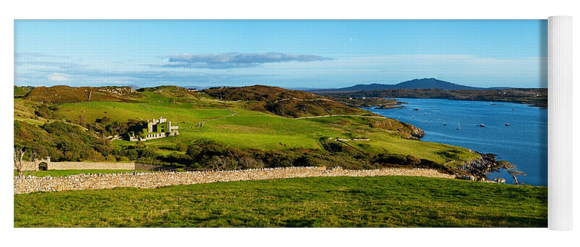 Photography Yoga Mat featuring the photograph Castle On A Hill, Clifden Castle by Panoramic Images
