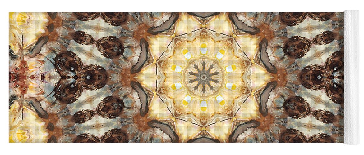 Mandala Yoga Mat featuring the photograph Cecropia Sun 3 by Lisa Lipsett