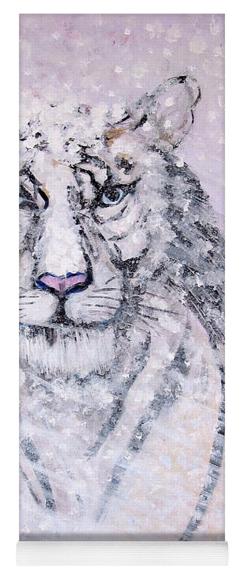 White Tiger Yoga Mat featuring the painting Chairman of the Board by Phyllis Kaltenbach