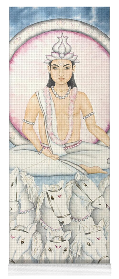 Vedic Astrology Yoga Mat featuring the painting Chandra The Moon by Srishti Wilhelm