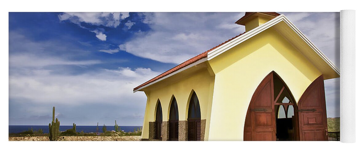 Alto Vista Yoga Mat featuring the photograph Chapel by the Sea by David Letts