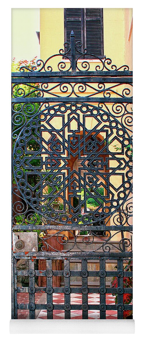Charleston Yoga Mat featuring the photograph DIVINE GATE Charleston SC by William Dey