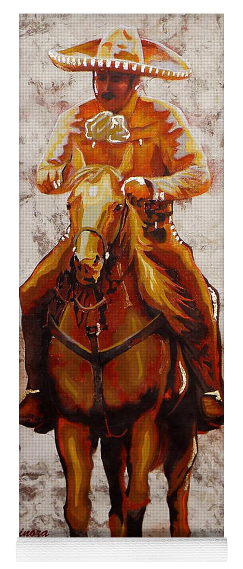 Jarabe Tapatio Yoga Mat featuring the painting C . H . A . R . R . O by J U A N - O A X A C A