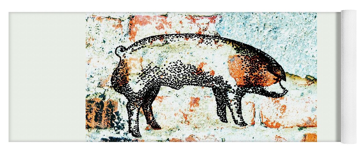 Chester White Boar Yoga Mat featuring the photograph Chester White Boar 9 by Larry Campbell