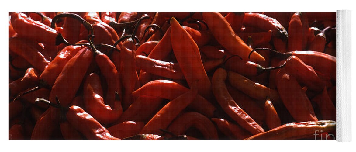 Peppers Yoga Mat featuring the photograph Chiclayo Peppers #1 by J L Woody Wooden
