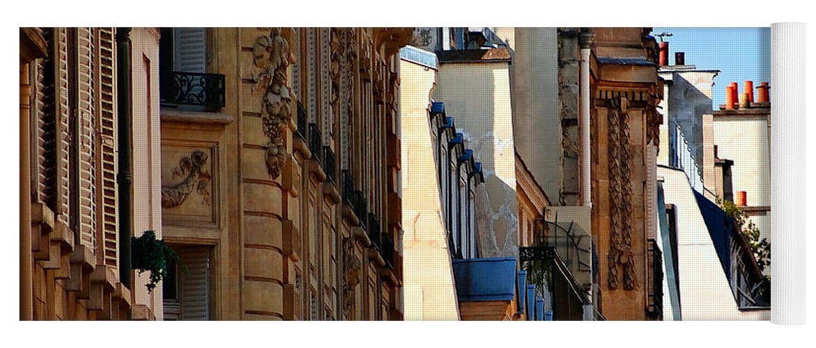 Rooftops Of Paris Yoga Mat featuring the photograph Chimneys And Rooftops by Ira Shander