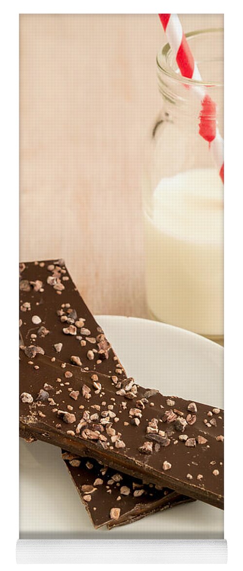 Chocolate Yoga Mat featuring the photograph Chioggia Beet and Vanilla Toffee by Edward Fielding