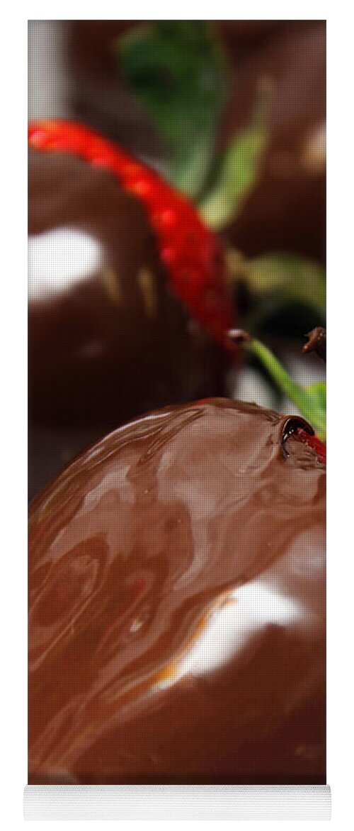 Andee Design Food Yoga Mat featuring the photograph Chocolate Covered Strawberries by Andee Design