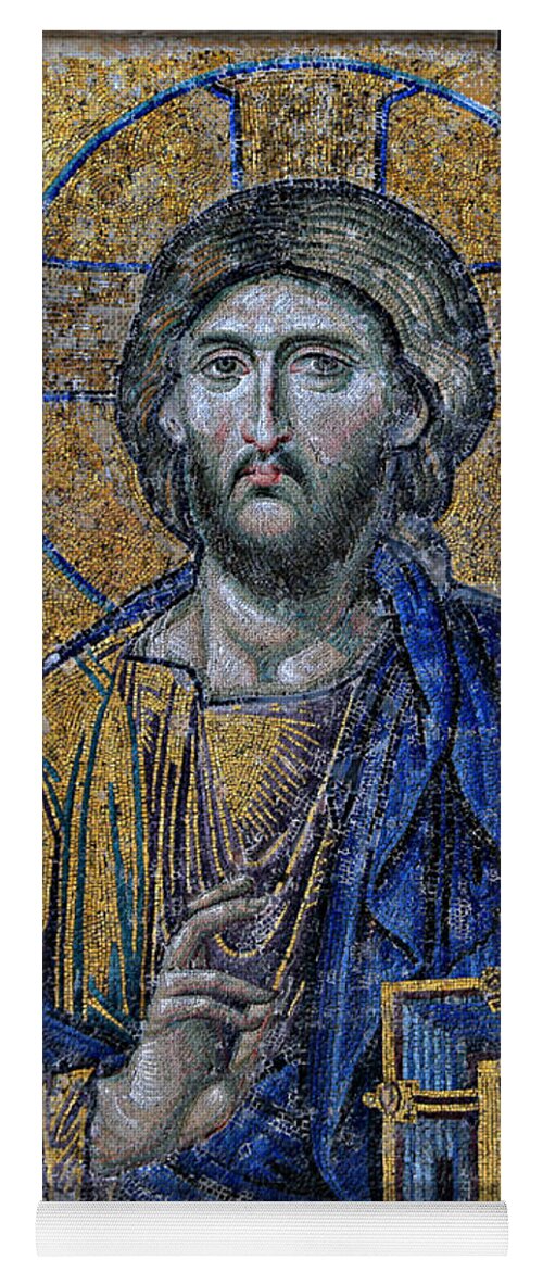 Christ Pantocrator Yoga Mat featuring the photograph Christ Pantocrator -- Hagia Sophia by Stephen Stookey