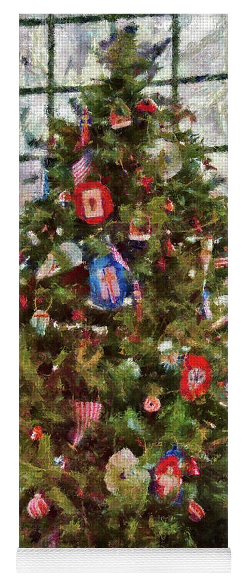 Christmas Yoga Mat featuring the photograph Christmas - An American Christmas by Mike Savad