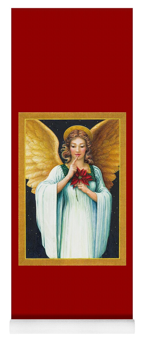 Angel Yoga Mat featuring the painting Christmas Angel by Lynn Bywaters