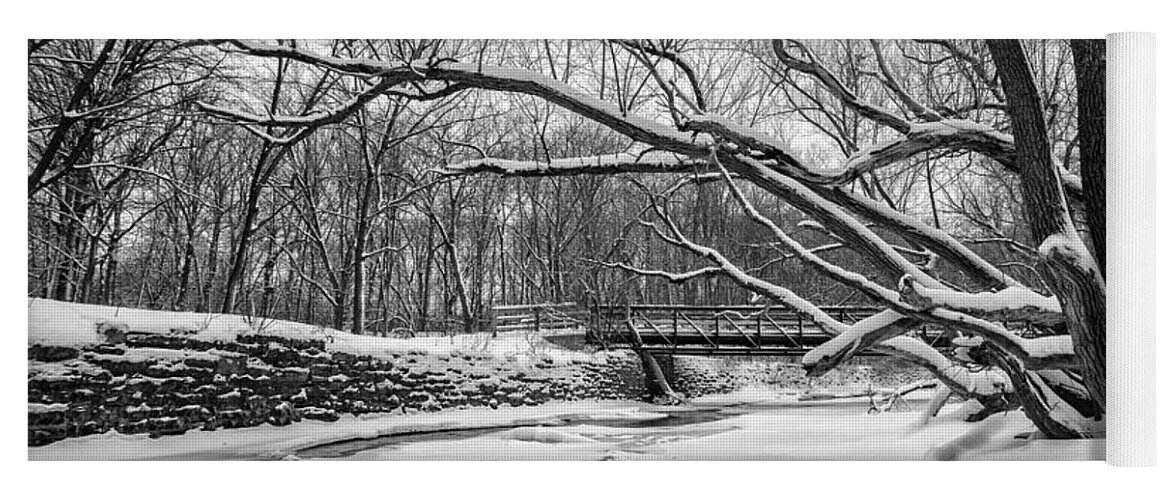 Www.cjschmit.com Yoga Mat featuring the photograph Christmas Day B and W by CJ Schmit
