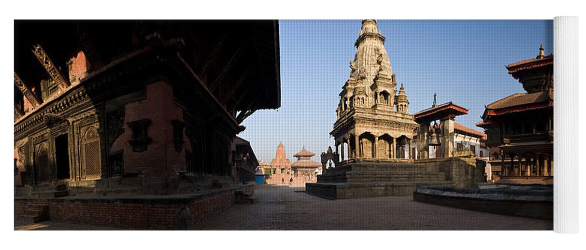 Photography Yoga Mat featuring the photograph Chyasin Mandir At Durbar Square by Panoramic Images