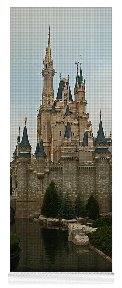 Cinderella Yoga Mat featuring the photograph Cinderella's Castle reflected by Michael Porchik