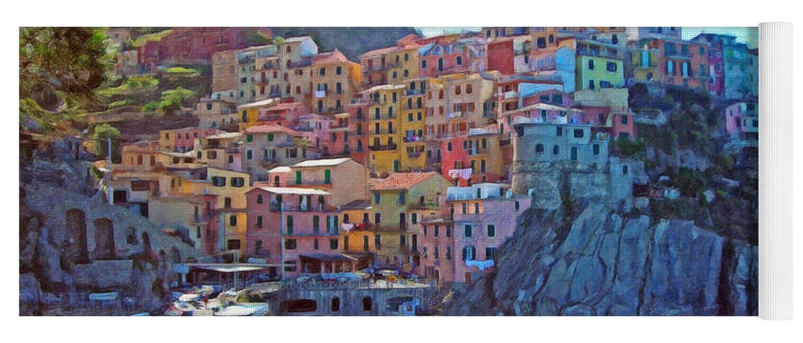Cinque Yoga Mat featuring the painting Cinque Terre Itl2617 by Dean Wittle