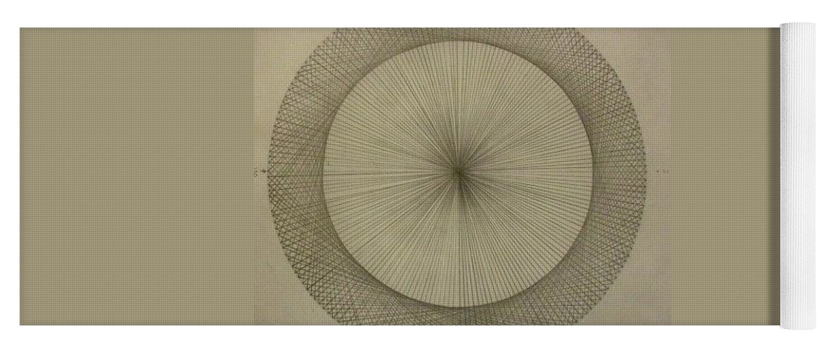  Yoga Mat featuring the drawing Circles Don't Exist two degree frequency by Jason Padgett